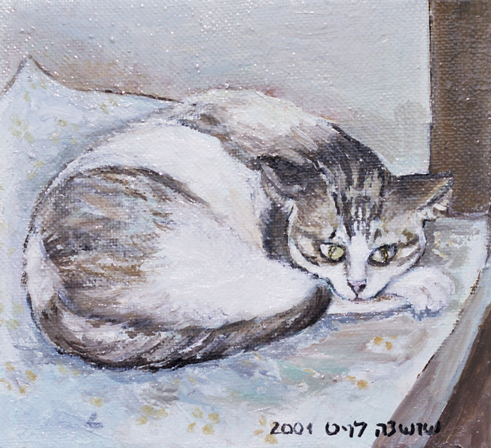 Cat, 20X20, oil on canvas, 2003
