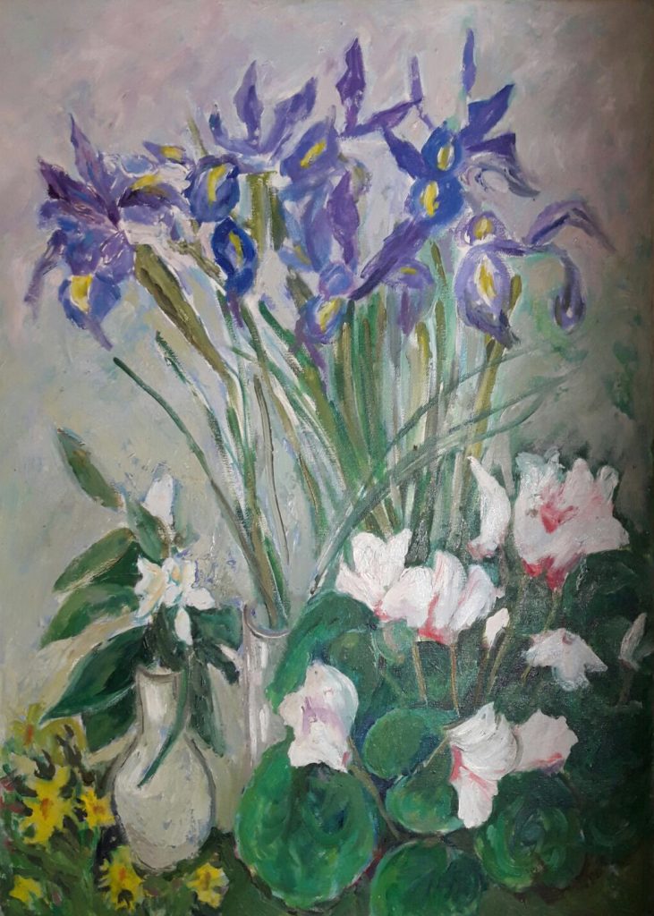 Flowers, 70X55, oil on canvas, 2004