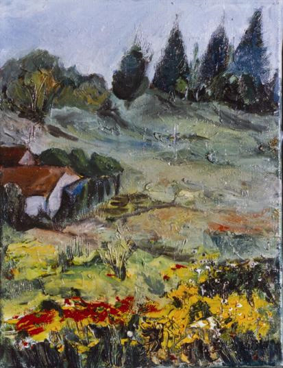 Kfar Aharon, 22X17, oil on canvas, 1999