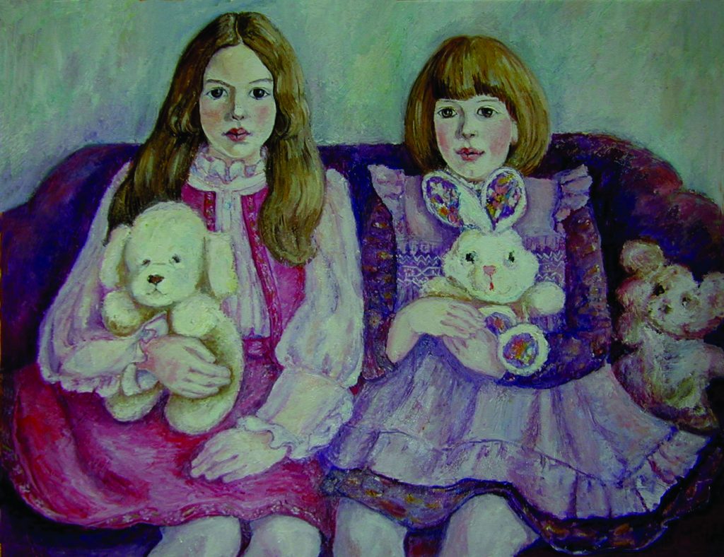 Little sisters, 40X50, oil on canvas, 1988