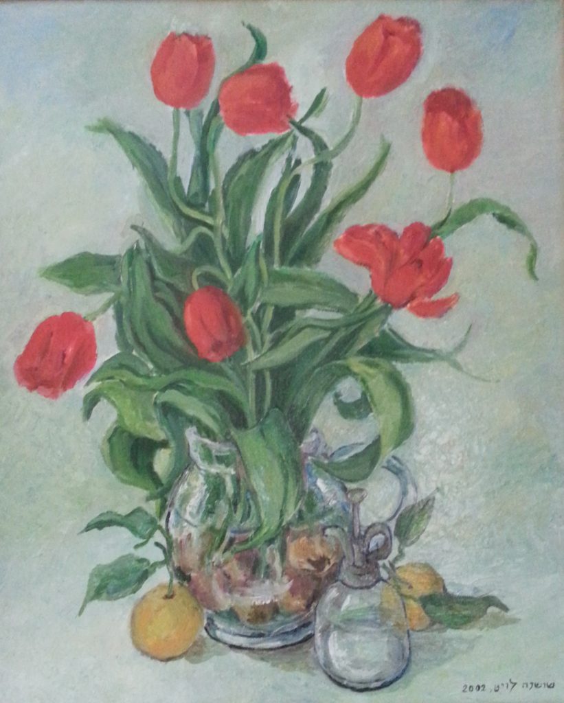 Red tulps, 50X40, oil on canvas, 2002