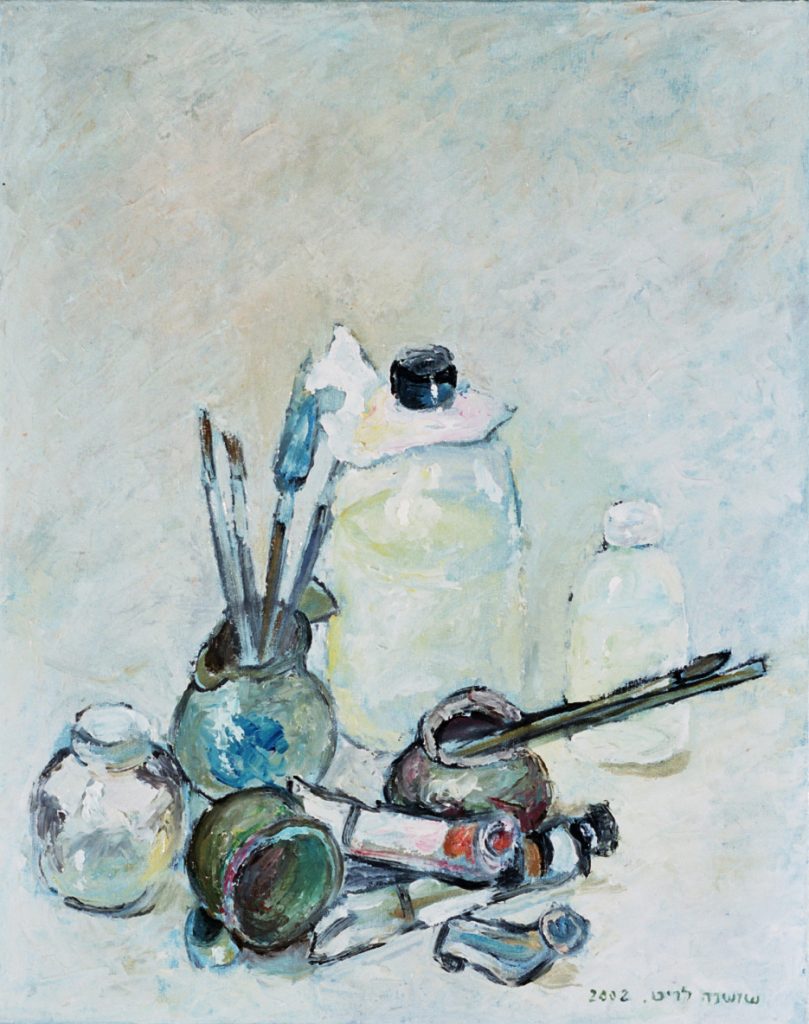Still life in studio, 50X30, oil on canves, 2001