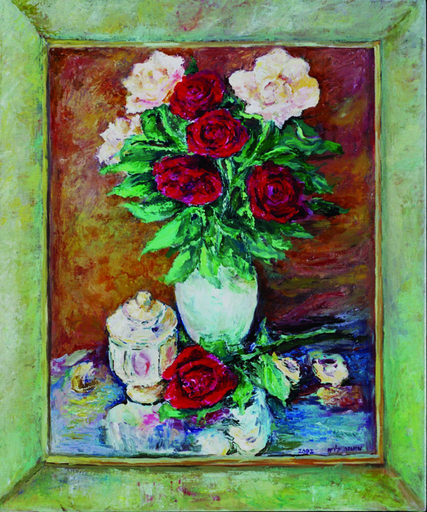 Yellow roses, 60X 50, oil on canvas, 2002