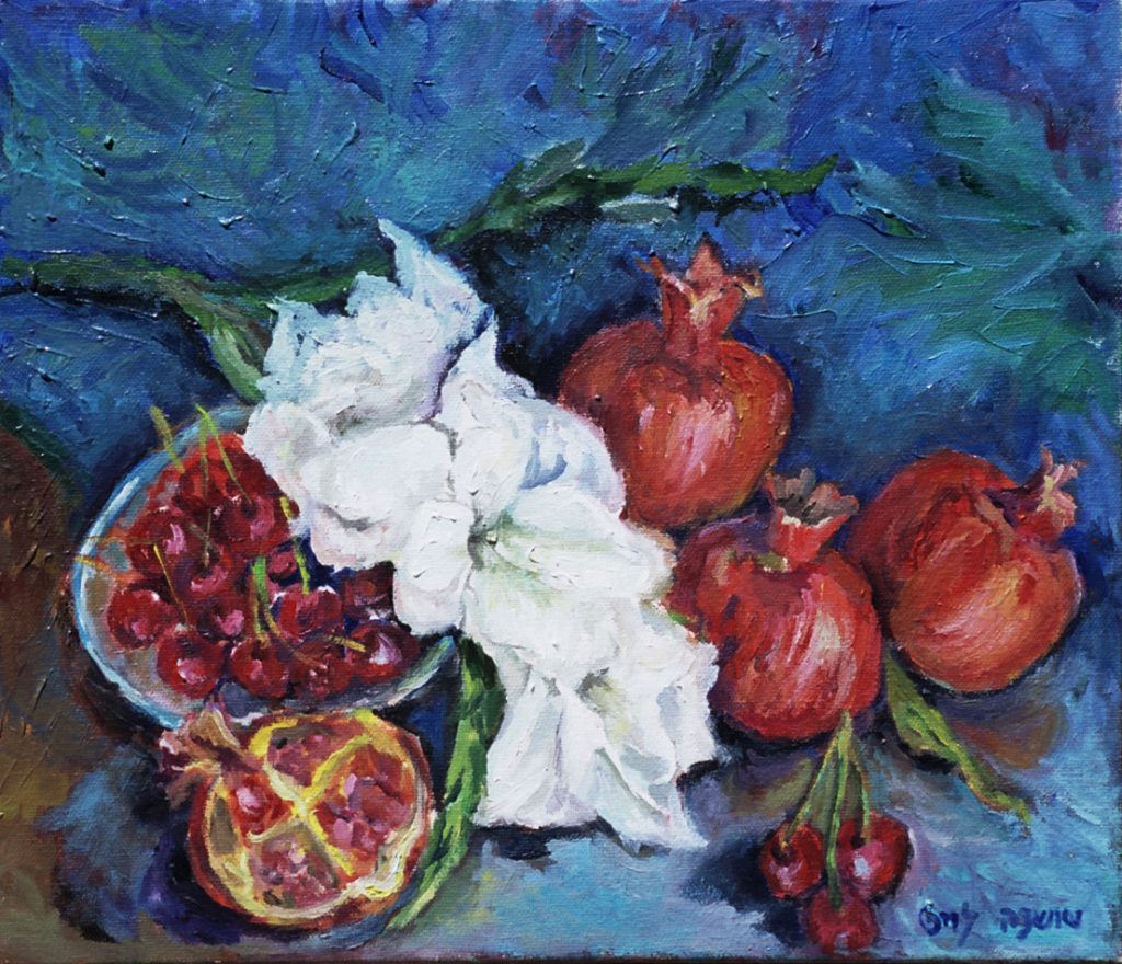 Still life, 30X50, oil on canvas, 2002