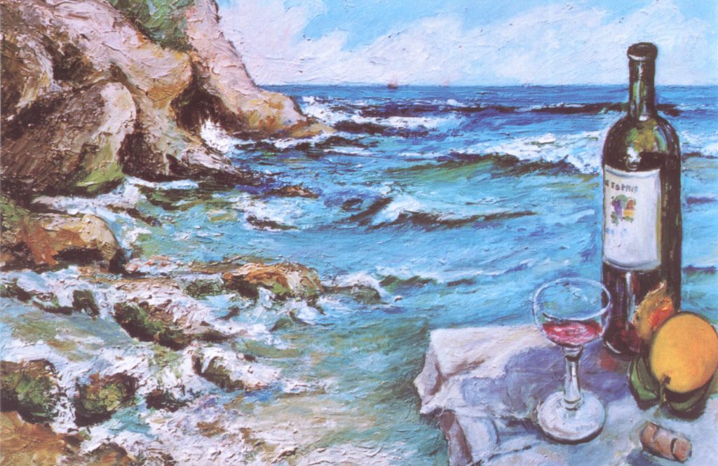 Shells on the beach Palmahim, 50X60, oil on canvas, 2000