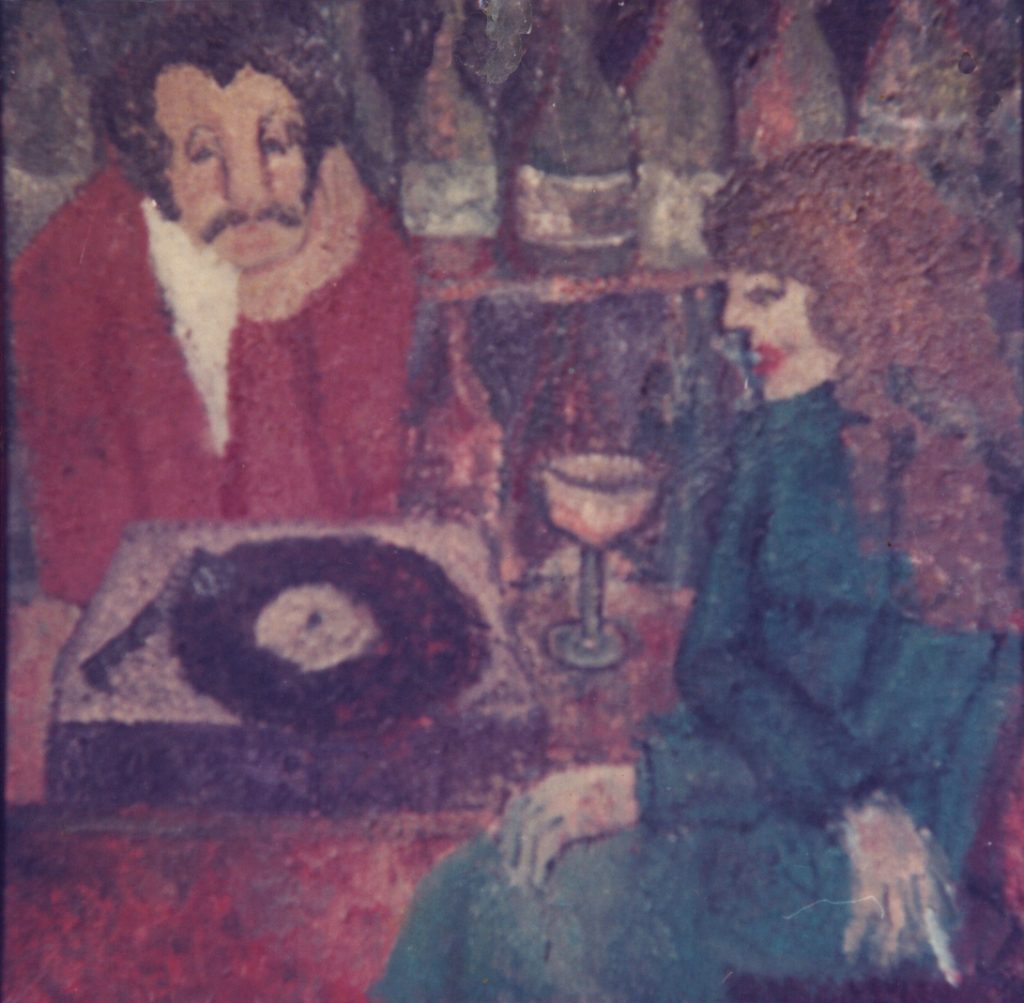 Treptix 2, Cafe, 40X40, oil on canvas, 1986